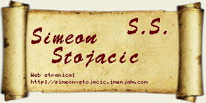 Simeon Stojačić vizit kartica